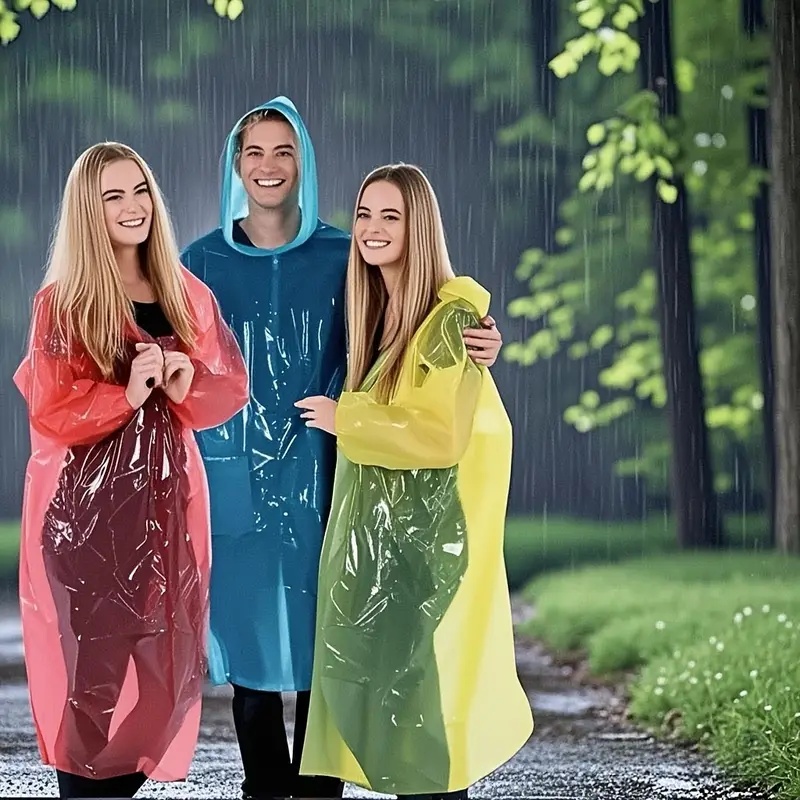 15/30Pcs Random Color Disposab - Emergency Poncho Rain ulasan dan harga