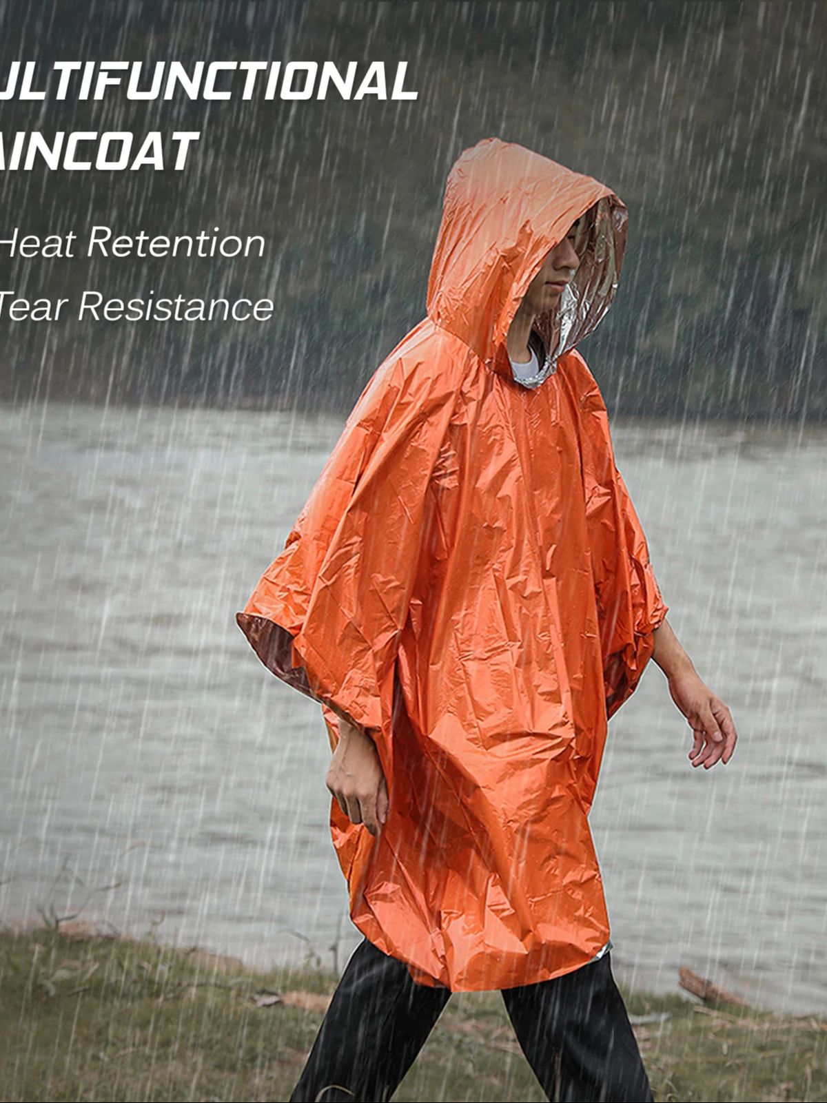 3-in-1 Thermal Emergency Rain  - Emergency Poncho Rain ulasan dan harga