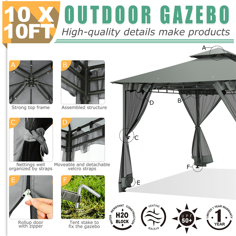 10’x10’ Gazebo on Clearance, W - Emergency Mylar Tent ulasan dan harga