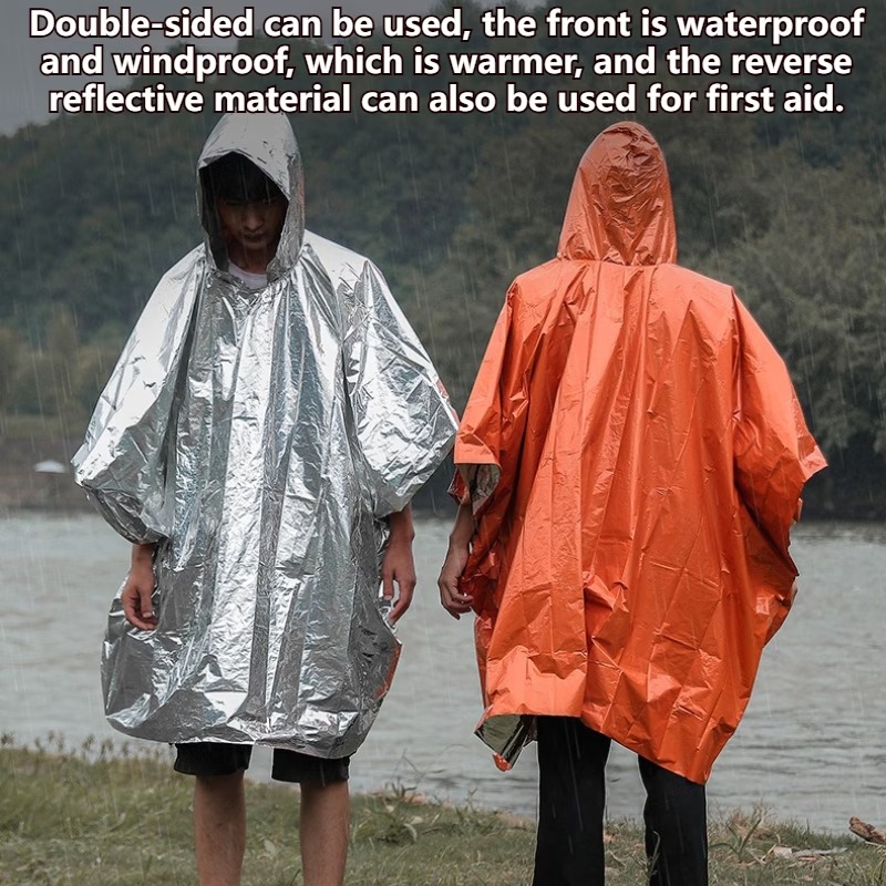 1-10PCS Emergency Rain Poncho  - Emergency Poncho Rain ulasan dan harga