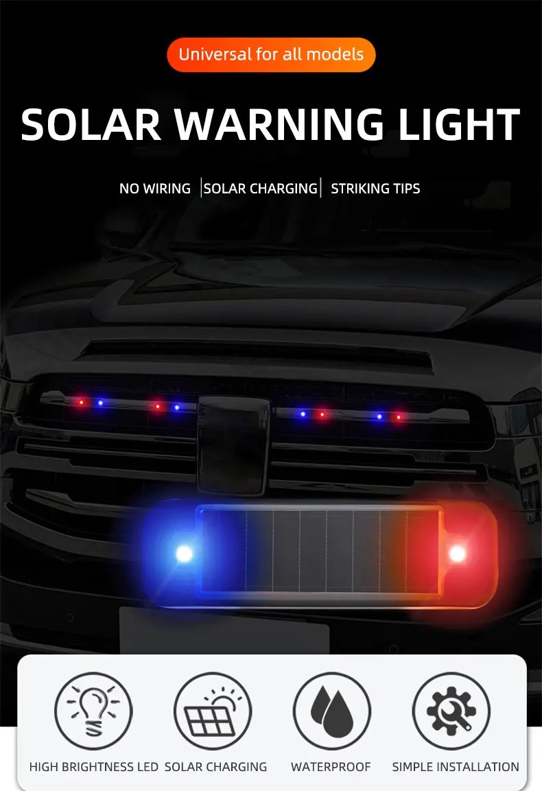 Mini LED Solar Power Car Warni - Sos Light Strobe ulasan dan harga