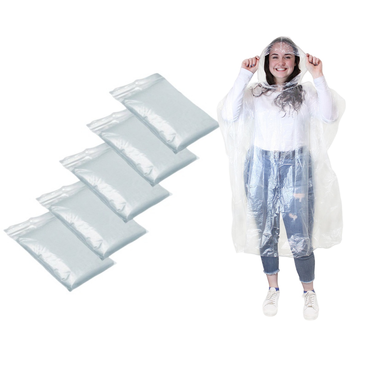 12Pcs Disposable Waterproof Ra - Emergency Poncho Rain ulasan dan harga