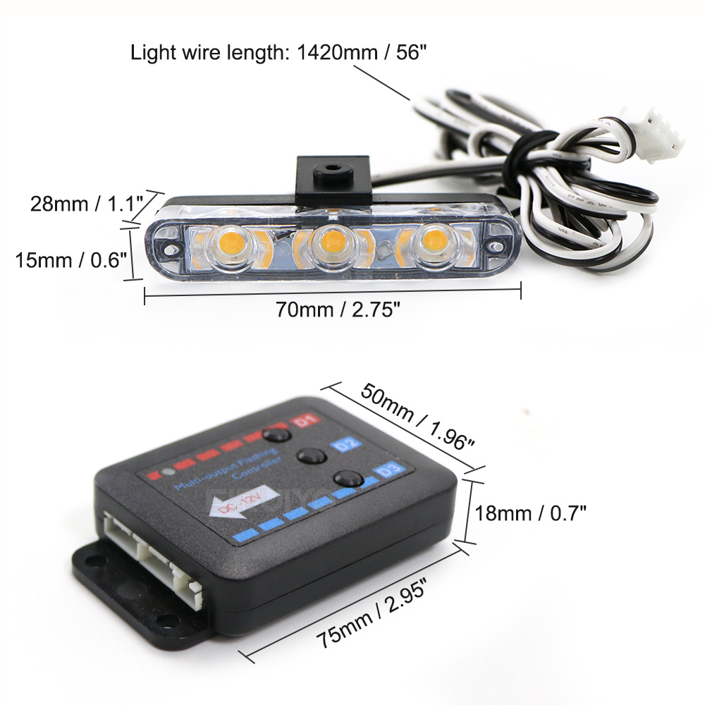 4x 3 LED Grill Car LED Strobe  - Sos Light Strobe ulasan dan harga